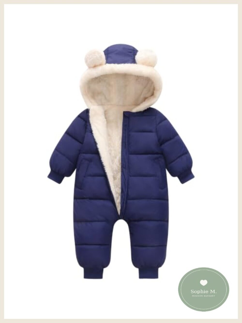 Toddler Snowsuit Winter Coat Jacket Windproof Fleece Lined Zip Up
